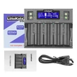 LiitoKala Lii-D4XL extra széles négycsatornás 18650 21700 26650 32700 LCD Lithium-Ion Li-Ion és 9V akkumulátor töltő