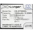 Alcatel One Touch CAB31P0000C1 series 3.7V 1500mAh 5.55Wh Li-ion mobiltelefon akku/akkumulátor