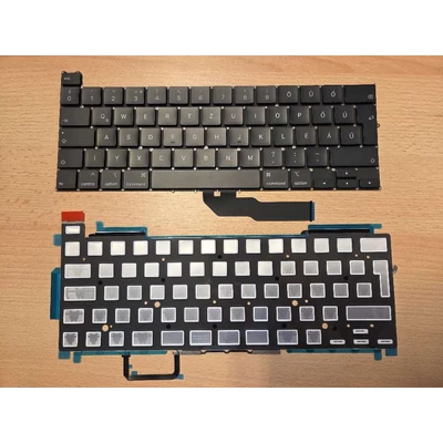 Apple Macbook Pro 13" i5 / i7 2.0 / 2.3 - A2251 (Mid 2020) háttérvilágítással (backlit) magyar (HU) fekete laptop/notebook billentyűzet