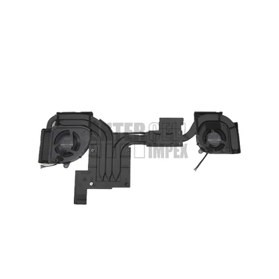 Lenovo P15 Gen 1 type 20ST 20SU 20UR 20US series 5H40X89384 4 pin processzor/CPU és videókártya/GPU hűtő/ventilátor/fan szett heatsink/hűtőtönkkel