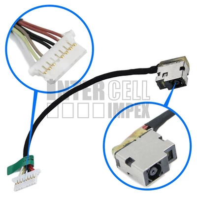 HP 240 246 250 255 G4 G5 Pavilion 15 15-A 15-AC 15-DA series 799736-Y57 799736-T57 799736-S57 799736-F57 gyári új DC jack aljzat alaplapi kábellel