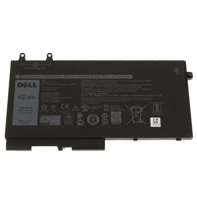 Dell Latitude 15 5500 5510 5511 14 5400 5410 5401 Precision 3540 3541 3550 3551 series 49HG8 H82T6 K7C4H R8D7N TNT6H W8GMW 1V1XF 27W58 7VTMN XV8CJ 11.4V 3500mAh 42Wh 3 cella fekete notebook/laptop akku/akkumulátor gyári