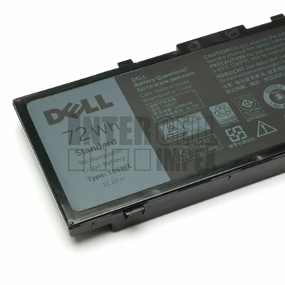Dell Precision 15 7510 7520 series 0FNY7 T05W1 01V0PP 1V0PP 451-BBSE 11.1V 6460mAh 72Wh 6 cella fekete notebook/laptop akku/akkumulátor gyári