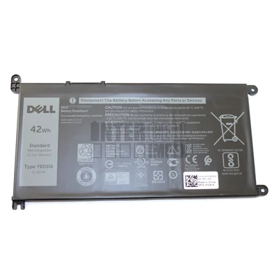 DELL YRDD6 1VX1H WJPC4 Inspiron 14 15 3780 3781 3793 3493 3581 3593 5480 5481 5482 5485 5584 5488 5593 5590 5493 5491Latitude 3310 Vostro 3400 3580 3583 3590 5481 5581 5590 5490 11.4V 3500mAh 42Wh 3 cella fekete notebook/laptop akku/akkumulátor gyári