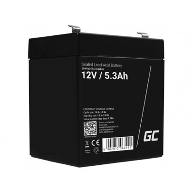 AGM 12V 5.3Ah Faston 187 (F1) szünetmentes UPS tápegység akku akkumulátor