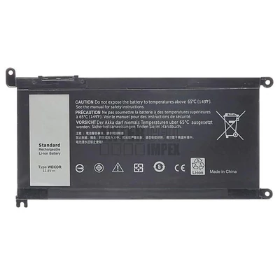 DELL WDX0R 3CRH3 C4HCW FC92N T2JX4 Y3F7Y CYMGM series Inspiron 13 5000 7000 5368 5378 7368 7378 15 5565 5568 5578 7569 7579 5770 Latitude 3379 3189 Vostro 14 5468 11.4V 3650mAh 3 cella fekete notebook/laptop akku/akkumulátor utángyártott