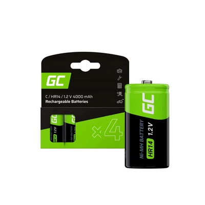 GreenCell Baby C R14 HR14 Ni-MH 1.2V 4000mAh újratölthető akkumulátor/elem