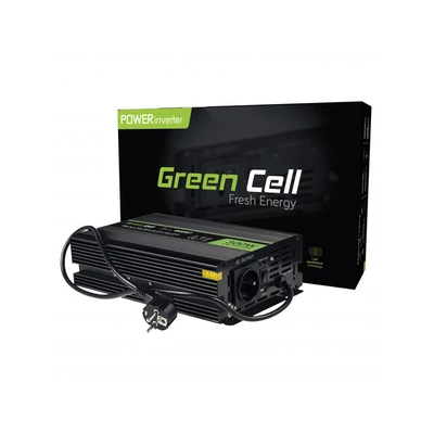 Green Cell inverter 12V-230V 300W/600W USB tiszta szinuszos kazánokhoz