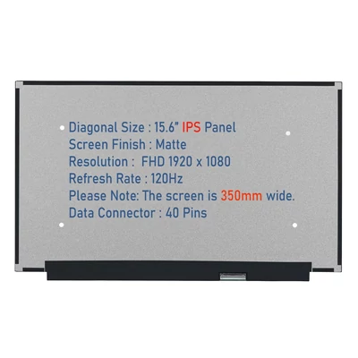 InnoLux 15.6" LCD monitor NV156FHM-N4U NV156FHM-NX1 B156HAN13.1 Dell Vostro 15 3530 8FNMF 08FNMF series 1920x1080 FHD FULL HD 120Hz eDP 40 pin matt kijelző