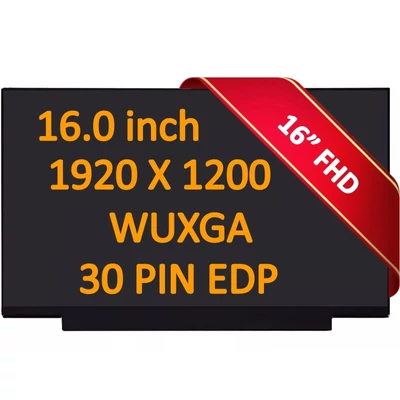 InnoLux 16" LCD monitor IPS panel N160JCE-ELL Rev. C3 NV160WUM-NH4 1920x1200 WUXGA FHD+ eDP 30 pin matt kijelző