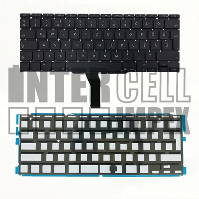 Apple MacBook Air 11" Late 2010 - Early 2015 (A1370 A1465) fekete magyar (HU) laptop/notebook billentyűzet háttérvilágítással