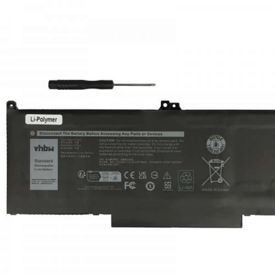 Dell Latitude 13 5300 2-in-1 14 7300 7400 series MXV9V 0MXV9V VC2M 05VC2M 7.6V 7400mAh 56Wh 4 cella fekete notebook/laptop akku/akkumulátor utángyártott