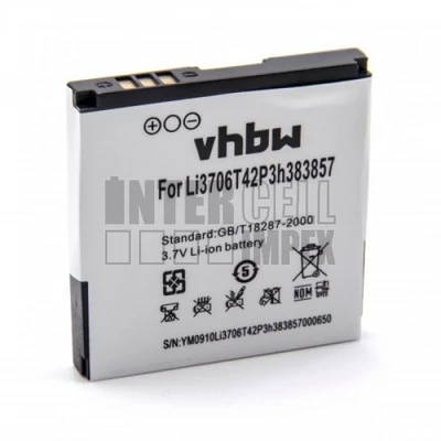 Vodafone 125 225 246 R710 MBP890E A34 A39 C300 C332 C321+ C339 C350 D180 D190 SFR 341 series Li3706T42P3h383857 3.7V 700mAh utángyártott Lithium-Ion akku/akkumulátor