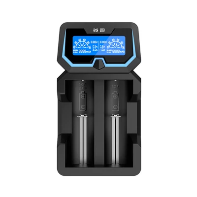Xtar 18650 21700 26650 X2 hálózati és USB Lithium-Ion Li-Ion akkumulátor/cella töltő/adapter