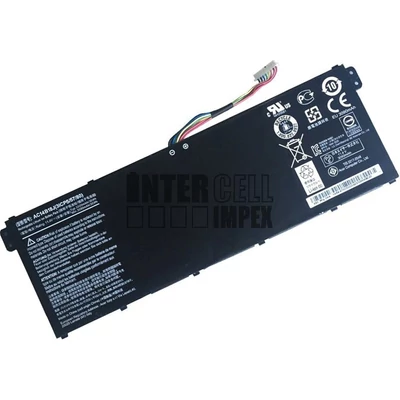 Acer Aspire E 11 ES1-111M ES1-131 E 15 ES1-512 series AC14B18J 2100mAh 11.4V 3 cella fekete notebook/laptop akku/akkumulátor utángyártott