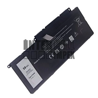 Dell Inspiron 15 7437 7537 17 7737 7746 series F7HVR 062VNH T2T3J G4YJM 14.8V 3800mAh 56Wh 4 cella fekete notebook/laptop akku/akkumulátor utángyártott