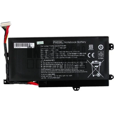 HP Envy 14 Touchsmart M6-K series PX03XL 4400mAh 11.1V 3 cella 50Wh fekete notebook/laptop akku/akkumulátor utángyártott