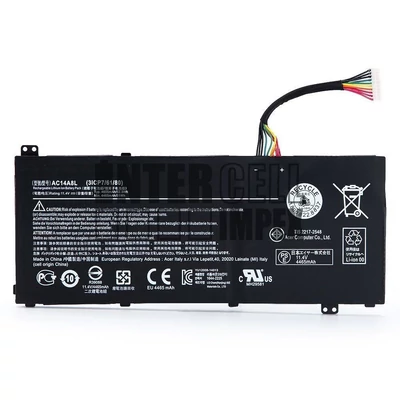 Acer V15 Nitro VN7-571G VN7-591G VN7-791G VN7-792G series AC14A8L 3800mAh 11.4V 3 cella fekete notebook/laptop akku/akkumulátor utángyártott