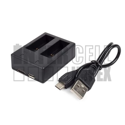 GoPro AHDBT-501 series GoPro HD Hero 5 akku/akkumulátor USB kétágyas adapter/töltő utángyártott