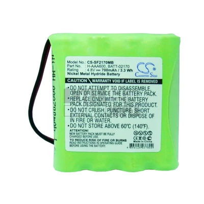 Summer Infant Video Monitor 02170 02174 02320 02170 H-AAA600 H-AAA700 series SBC-EB4880 BATT-02170 H-AAA600 4.8V 700mAh 3.36Wh NiMh bébiőr akkumulátor utángyártott
