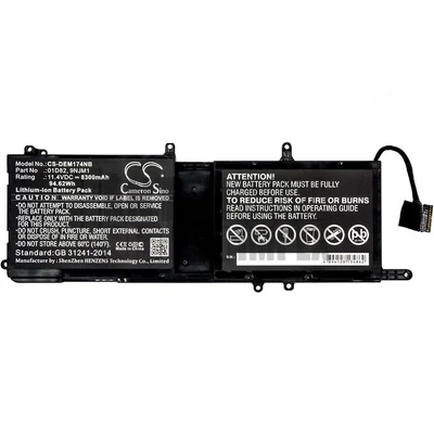 Dell Alienware 15 R3 17 R4 series MG2YH 9NJM1 HF250 11.4V 8300mAh 94.62Wh 6 cella fekete notebook/laptop akku/akkumulátor utángyártott