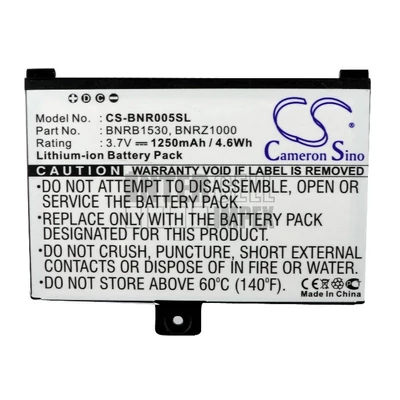 Barnes &amp; Noble Nook Classic 005 BNRV100 BNRZ100 series 9875521 9BS11GTFF10B3 BNRB1530 BNRB454261 BNRZ1000 3.7V 1250mAh 4.63Wh Li-ion E-book reader/könyvolvasó akkumulátor utángyártott