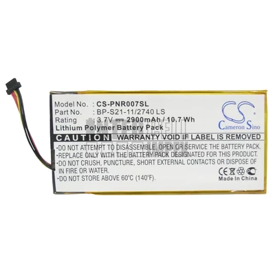 Pandigital Novel 7 PRD07T20WBL1 series BP-S21-11/2740 LS 3.7V 2900mAh 10.7Wh Li-Polymer E-book reader/könyvolvasó akkumulátor utángyártott