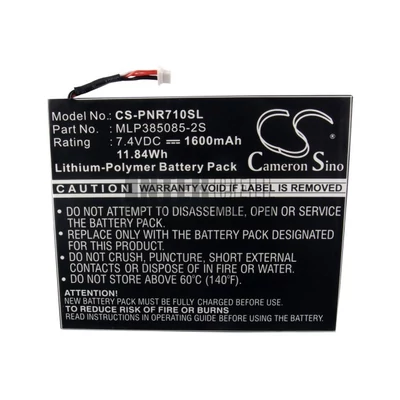 Pandigital Multimedia Novel 7" Hacking PRD07T10WWH7 PRD07T10WWH756 R70D200 R70D256 series MLP385085-2S 7.4V 1600mAh 11.84Wh Li-Polymer E-book reader/könyvolvasó akkumulátor utángyártott