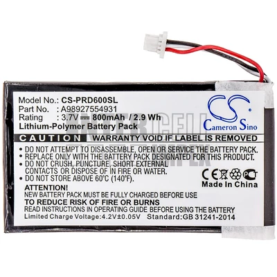 Sony PRS-600 PRS-600/BC PRS-600/RC series A98927554931 A98941654402 3.7V 800mAh 2.9Wh Li-Polymer E-book reader/könyvolvasó akkumulátor utángyártott