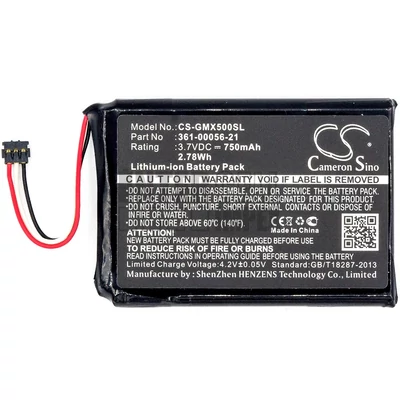 Garmin 010-01531-00 DriveAssist 50 LMT-D Driveluxe 50 LMTHD series 361-00056-21 3.7V Li-ion 750mAh / 2.78Wh GPS akkumulátor utángyártott