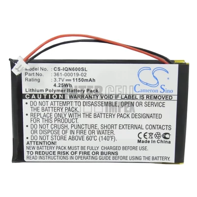 Garmin Nuvi 600 610 610T 650 660 660 FM 670 680 series 010-00455-00 010-00540-70 361-00019-02 D25292-0000 3.7V Li-Polymer 1150mAh / 4.26Wh GPS akkumulátor utángyártott