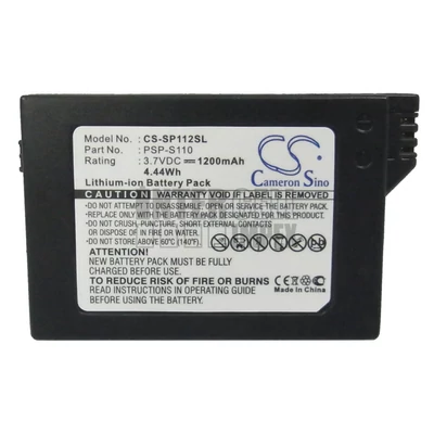 Sony PlayStation 2th Lite Slim PSP-2000 3000 3004 series PSP-S110 3.7V 1200mAh 4.44Wh Li-Ion játékkonzol akkumulátor utángyártott