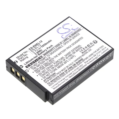 NiKon Coolpix S610 S620 S630 S640 S710 S1000 S6000 S8000 S9200 S9300 P300 P310 series EN-EL12 3.7 1050mAh fényképezőgép/kamera akku/akkumulátor