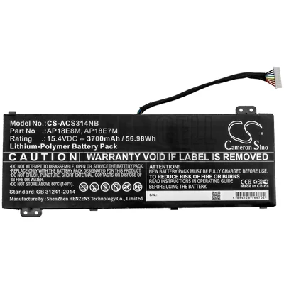 Acer Aspire Nitro 5 AN515-44 AN515-54 AN517-51 AN517-52 A715-74G CN315-71 Predator Helios 300 PH315-52 PH315-53 PH317-52 PT315-51 PH317-53 SF314-510G series AP18E7M AP18E8M 15.4V 3700mAh 57Wh 4 cella fekete notebook/laptop akku/akkumulátor utángyártott