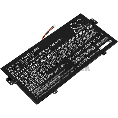 Acer SF713-51-M16U 15.4V 2600mAh 4 cella Li-Polymer notebook/laptop akku/akkumulátor