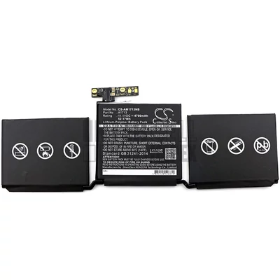 Apple MacBook Pro 13" (A1708 Late 2016 Mid 2017) series A1713 11.1V 4700mAh 52Wh 3 cella notebook/laptop akku/akkumulátor utángyártott