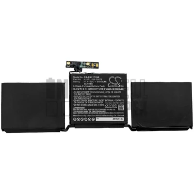 Apple MacBook Pro 13" (A2159) Mid 2019 A2289 (2020) A2338 (M1 2020) series A2171 11.41V 5100mAh 58Wh 3 cella notebook/laptop akku/akkumulátor utángyártott