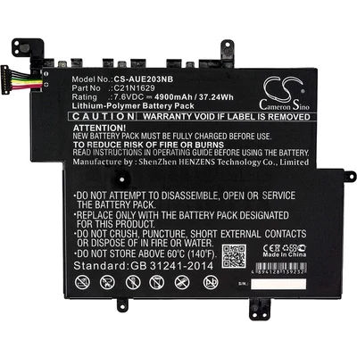 Asus Vivobook E12 E203NA E203MA E203MAH L203NA R207NA X207NA series C21N1629 0B200-02500000 7.6V 4900mAh 37Wh 2 cella notebook/laptop akku/akkumulátor utángyártott