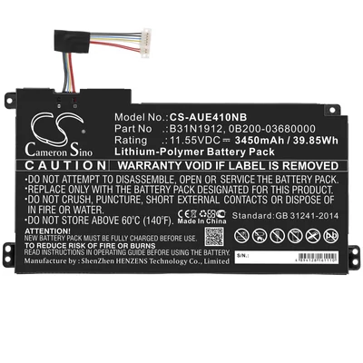 Asus VivoBook 14 E410MA F414MA L410MA 15 E510KA E510MA series B31N1912 0B200-03680000 11.55V 3450mAh 40Wh 3 cella notebook/laptop akku/akkumulátor utángyártott