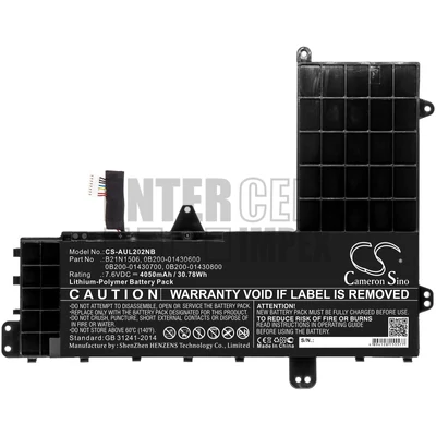 Asus EeeBook VivoBook E502MA E502S E502SA L502MA L502SA E502NA series B21N1506 7.6V 4050mAh 30Wh 2 cella notebook/laptop akku/akkumulátor utángyártott