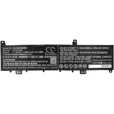 Asus VivoBook Pro 15 X580VD X580GD X580VN N580VD N580GD series C31N1636 11.49V 4050mAh 46Wh 3 cella notebook/laptop akku/akkumulátor utángyártott