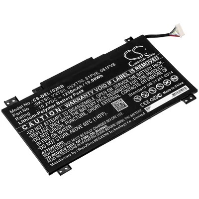 Dell Latitude 10 STE2 series 051FV6 0VXT50 51FV6 9KY50 VXT50 15.2V 1250mAh 19 Wh Li-Polymer notebook/laptop akku/akkumulátor utángyártott