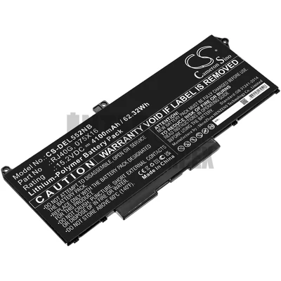 Dell Latitude 14 5420 15 5520 Precision 15 3560 series 075X16 RJ40G 1K2CF 15.2V 4100mAh 62Wh fekete notebook/laptop akku/akkumulátor utángyártott