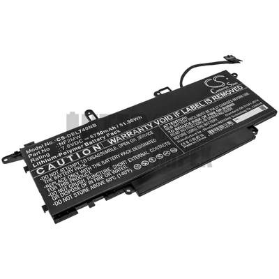 Dell Latitude 7310 2-in-1 7400 2-in-1 7410 2-in-1 9410 2-in-1 series  NF2MW 7.6V 6750mAh 51.30Wh Li-Polymer notebook/laptop akku/akkumulátor utángyártott