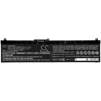 Dell Precision 7330 7530 7540 7730 7740 series NYFJH 00WMRC 0GW0K9 GHXKY 0RY3F9 0VRX0J 11.4V 8000mAh 91Wh 6 cella fekete notebook/laptop akku/akkumulátor utángyártott