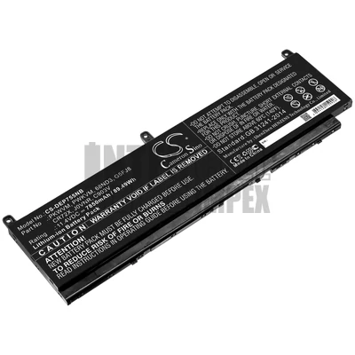 Dell Precision 7550 series 68ND3 C903V CR72X G5FJ8 J0VNR PKWVM PWKVM 11.4V 7850mAh 89.49Wh Li-ion fekete notebook/laptop akku/akkumulátor utángyártott