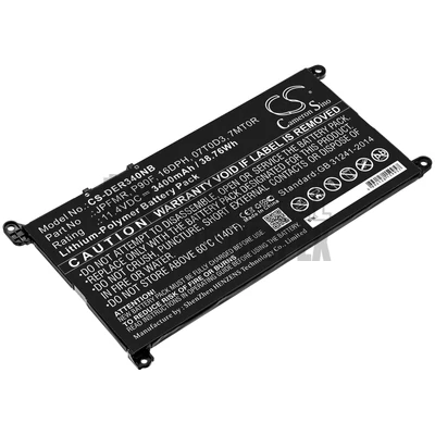DELL YRDD6 WJPC4 1VX1H VM732 FDRHM 7T0D3 16DPH 65N6H JPFMR 11.4V 3400mAh 39Wh Li-ion notebook/laptop akku/akkumulátor