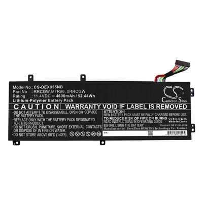 Dell Precision 15 M5510 M5520 5530 5540 XPS 15 9550 9560 9570 Inspiron 15 7591 series 5XJ28 CP6DF D1828 H5H20 HSH20 KHCK5 M7R96 RRCGW 11.4V 4600mAh 53Wh 3 cella fekete notebook/laptop akku/akkumulátor utángyártott