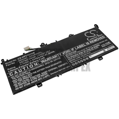 HP Chromebook X360 13c Elite C1030 Chromebook Enterpr series DK04050XL DK04XL HSTNN-DB9W L93531-2C1 7.7V 6150mAh 47Wh Li-Polymer fekete notebook/laptop akku/akkumulátor utángyártott