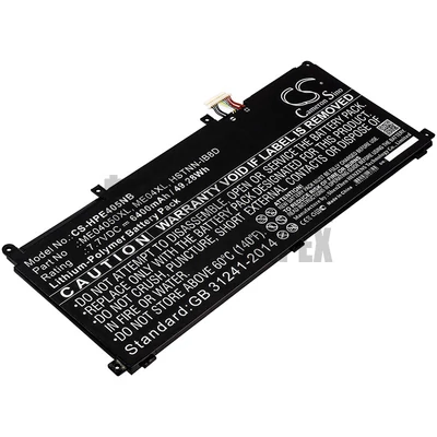 HP Elite x2 1013 ELITE x2 1013 G3 series 937434-855 937519-171 937519-1C1 HSTNN-IB8D ME04050XL ME04XL 7.7V 6400mAh 49Wh Li-Polymer fekete notebook/laptop akku/akkumulátor utángyártott
